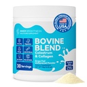 Bovine Colostrum &amp; Collagen Powder for Gut Health, Immune Support, Hair Growth &amp; Beauty Supplement, Sugar Free – IgG, Probiotics, Vitamina B12, C, D3 – Deflavored, 30 Servings