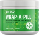 Pet MD Wrap A Pill Bacon Flavor Pill Paste for Dogs - Crear un Pocket to Hide Pills and Medication - 59 Servings