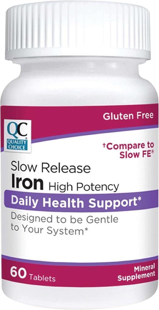 La elección de calidad Iron High Potency Slow Release Tablets, 45mg, 60 Tabets Cada (Pack of 2)