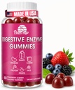 Enzimas digestivas Gummies Chewable: Ayuda a la intolerancia alimentaria, la descomposición y a los lácteos, carbohidratos, verduras, proteínas, frutas -Amylase Protease Lipase Lactase- Naturalmente Flavored Vegan Gummies. Cuenta 60