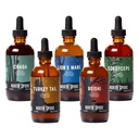 North Spore (5-Pack) Mushroom Tincture Variety Pack, 4 oz Cada mane del león, Chaga, Cordyceps, Turquía Tail, Reishi ← Orgánica, Vegan, No OGM TENIDO 100% Frutas Extractos del cuerpo