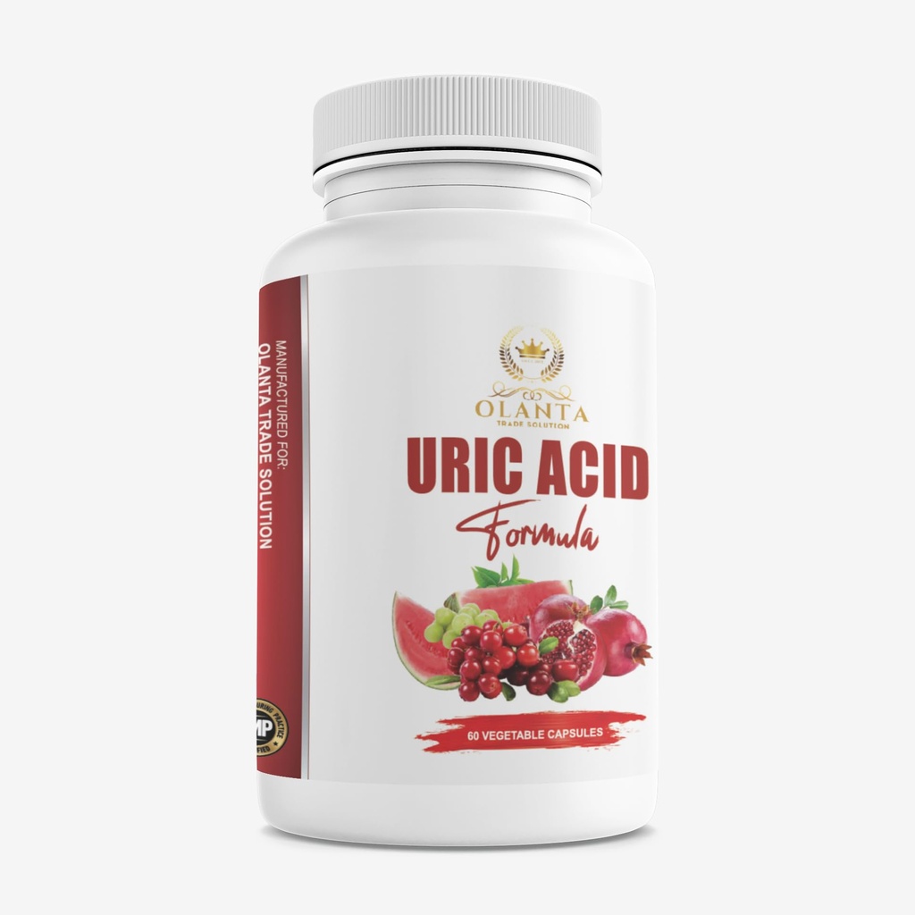 Genérico URIC Acid Complex - Celery Seed, uric Acid Support, Turmeric Supplement, Cranberry Fruit, Lower uric Acid Supplement, All-Natural Ingredients, Citric Acid - 1 Bottle 60 Capsules