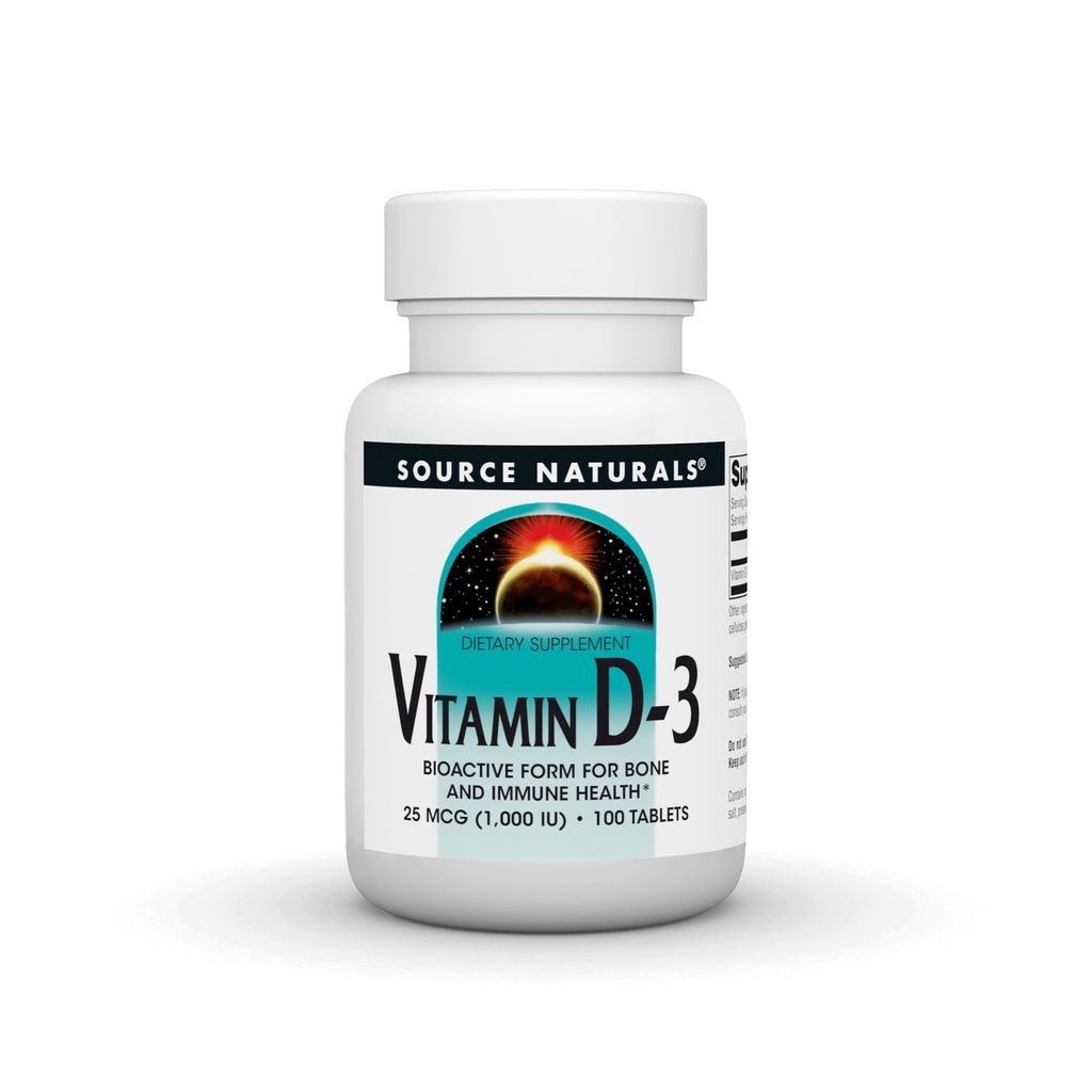 Fuente Naturals Vitamina D-3 1000 iu Soporta Bone & Immune Health* - 100 Tablets