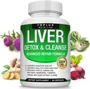 Liver Cleanse Detox " Repair Formula Liver Detox Suplemento – Milk Thistle with Dandelion, Artichoke, Turmeric, Beet Root, Turmeric " More for Natural Fast Herbal Cleaning Non-gmo Vegan 60 cápsulas