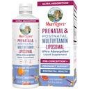 MaryRuth Organics Prenatal ' Postnatal Multivitamin for Women ← Sugar Free ← Pre-Concepción, Embarazo " Enfermería " Sobrevivir Vitaminas Prenatales TEN Vegan ANTE NO-GMO TEN Gluten Free ← 30 Servimientos