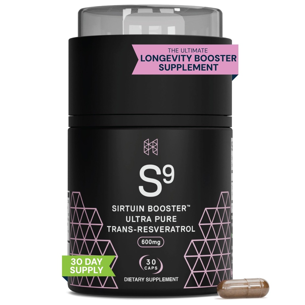 HPN Nutraceuticals SIRTUIN, 98% Ultra Pure Trans-Resveratrol Extract, Sirtuin Activator, 600 mg de 98% Trans-Resveratrol Extract, 30 Capsules