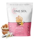 Un Sol Lean Plant Protein Powder, Pea &amp; Brown Rice Protein, Low Carb, Vegan Friendly - Gluten, Lactose, &amp; Soy Gratis - No Añadido Sugar, Non-GMO, Clean Nutrition, No Bloating (Vanilla Caramel Cupcake)