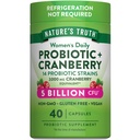 La verdad de la naturaleza Probióticos para las mujeres ← 5 billón CFUs Daily ← 40 cápsulas vegetarianas  with Cranberry peru Non-GMO &amp; Gluten Free ← No se necesita refrigeración