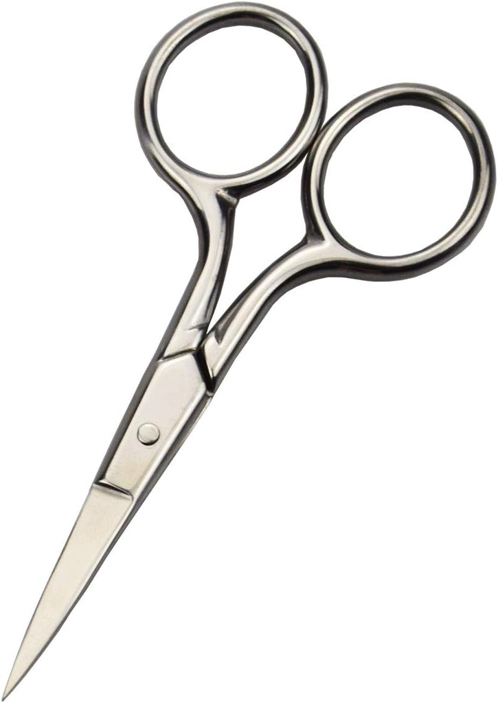 Tijeras profesionales para el cuidado personal Facial Hair Removal and Ear Nose Eyebrow Trimming Acero inoxidable fino Tijeras de punta