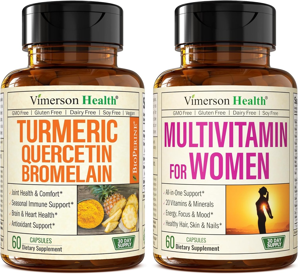 Quercetina con Bromelain & Turmeric Curcumin " Multivitamina completa para las mujeres