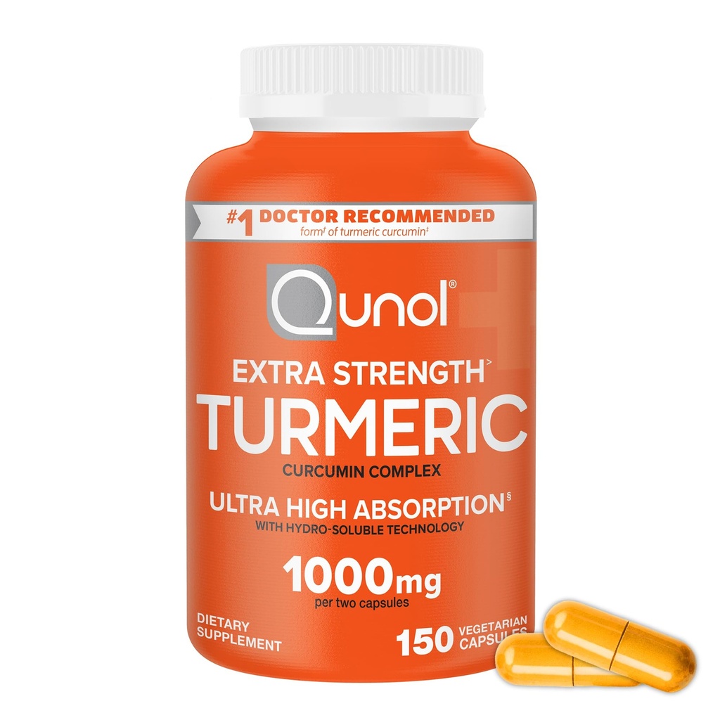 Suplemento Cunol Turmeric Curcumin, 1000mg con ultra alta absorción, para soporte conjunto, cápsulas de fuerza extra, 150 Conde
