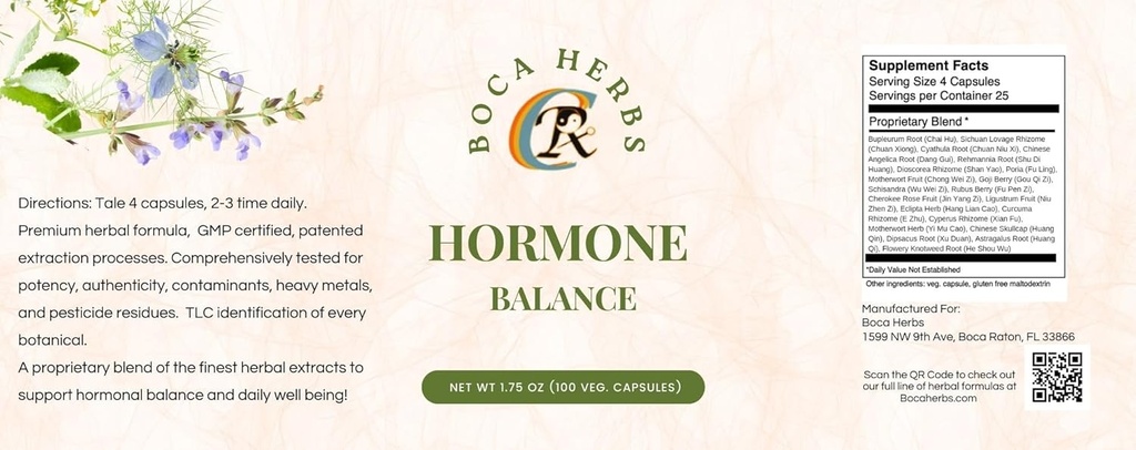 Homone Balance Vegan Capsle, Blanco/Green