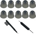 Amplificador de oídos ahumados Cerrar Domes Extremidades de oído para ReSound Sure Fit Style RIC RITE y Open Fit BTE Hearing Amplificador con herramientas de limpieza Brush Cleaner and Carry Case (Smokey, Medium)