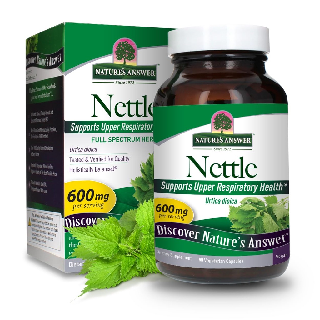 Respuesta de la naturaleza Nettle Leaf Vegan Capsules 90 Conde ← Apoyo de la próstata
