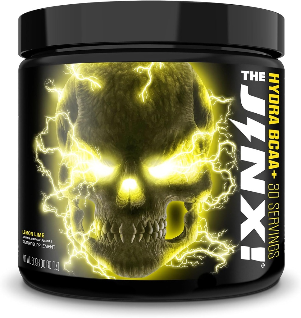 JNX SPORTS ¡El Jinx! Hydra BCAA+ Post Workout Bebida de recuperación - Hidratación con electrolitos para hombres & mujeres - 30 servidumbre, limón