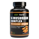 14 Setas Suplemento 120 Cápsulas - Immune System Booster & Nootropic Brain Supplement – con Lion’s Mane, Reishi, Maitake, Turquía Tail, Complejo Chaga – Black Pepper for Absorption, 30% Beta-Glucan