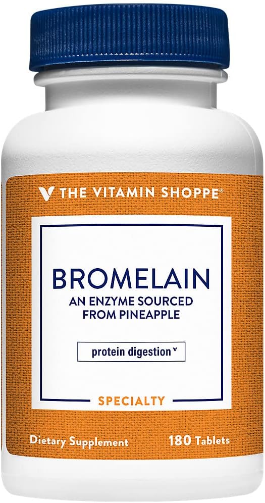 La vitamina Shoppe Bromelain 500MG & 2,000 GDU, soporta la digestión de proteínas " Absorción, enzima procedente de las piñadas (180 tablas)