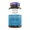 Remedios todo natural de Thomas Suplemento de apoyo a la tensión de Ashwagandha orgánica, Mood & Energy Support, Pure Ashwagandha 1000mg, Ultra Absorption with Black Pepper, Vegan, No fillers