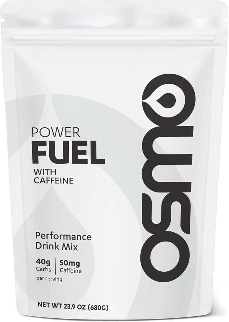 Osmo Power Fuel con Caffeine - Carbohydrate Powder Incluye Cluster Dextrin, Sodium & Fructose, Rapid Absorption & Fueling, No Gastric Distress, All Natural Ingredients, Neutral Flavor - 16 Servings