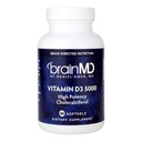 Cerebro por Dr Amen Vitamin D3 5000 - 100 Softgels - Cholecalciferol de alta potencia - Gluten Gratis - 100 Servings