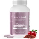 Simpleme Womens Probióticos con Prebióticos, Arándano - Vaginal Probióticos para Mujeres - Para pH Balance, UTI, Vaginal Health, Gut Flora - Women's Probiotics Complejo de Suplemento para el Bienestar - 60 cápsulas