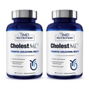 1MD Nutrición CholestMD con Extracto de Hoja de Oliva, Bergavit, Niacin, Ajo tención 120 Capsules (2-Pack)