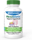DrFormulas Fibra Prebiótica Orgánica para Alivio de Estreñimiento Silencio Nexabiótico Tapas Superalimentarias para Salud Digestiva Probiótica, 60 Tabletas