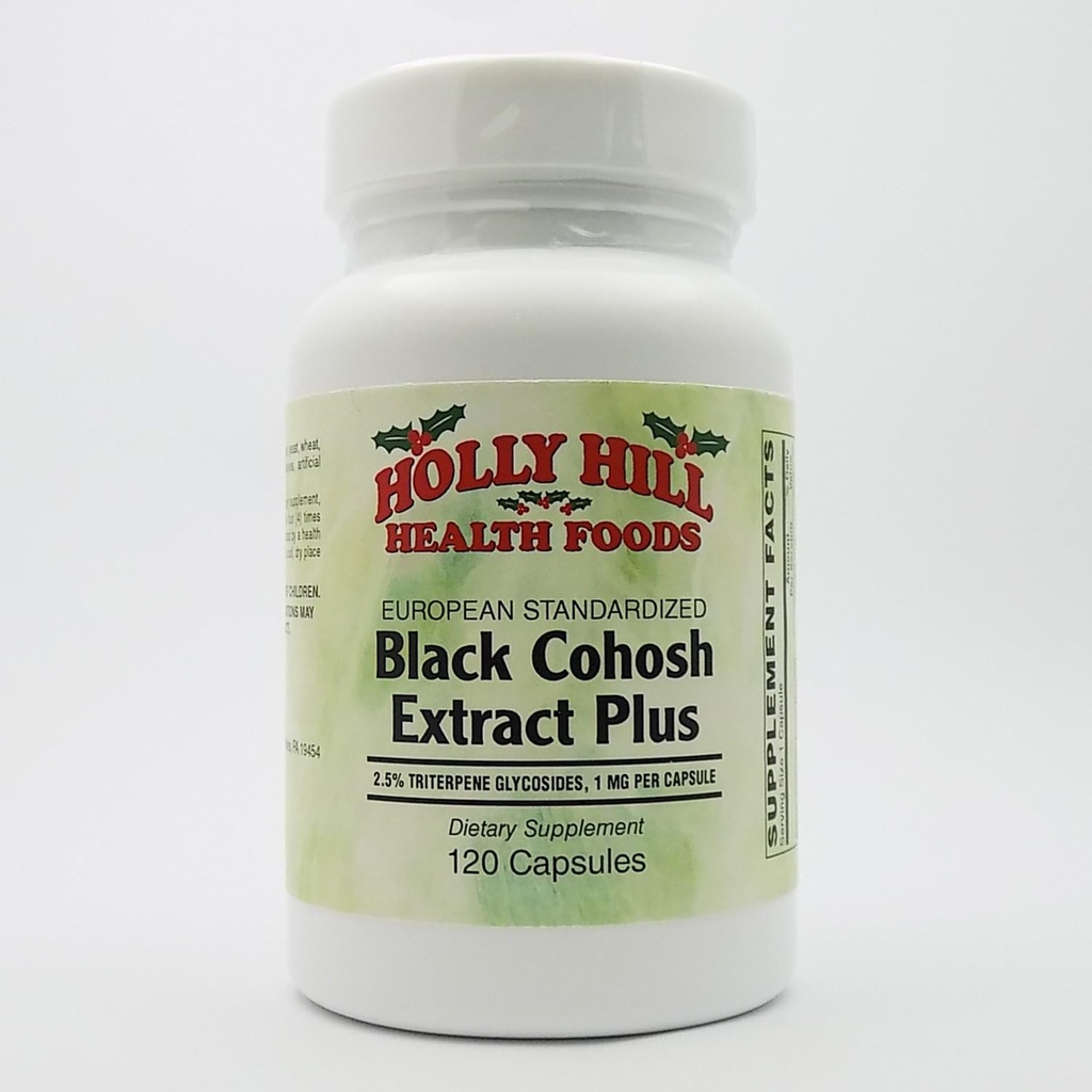 Holly Hill Health Foods, European Standardized Black Cohosh Extract Plus, 120 cápsulas