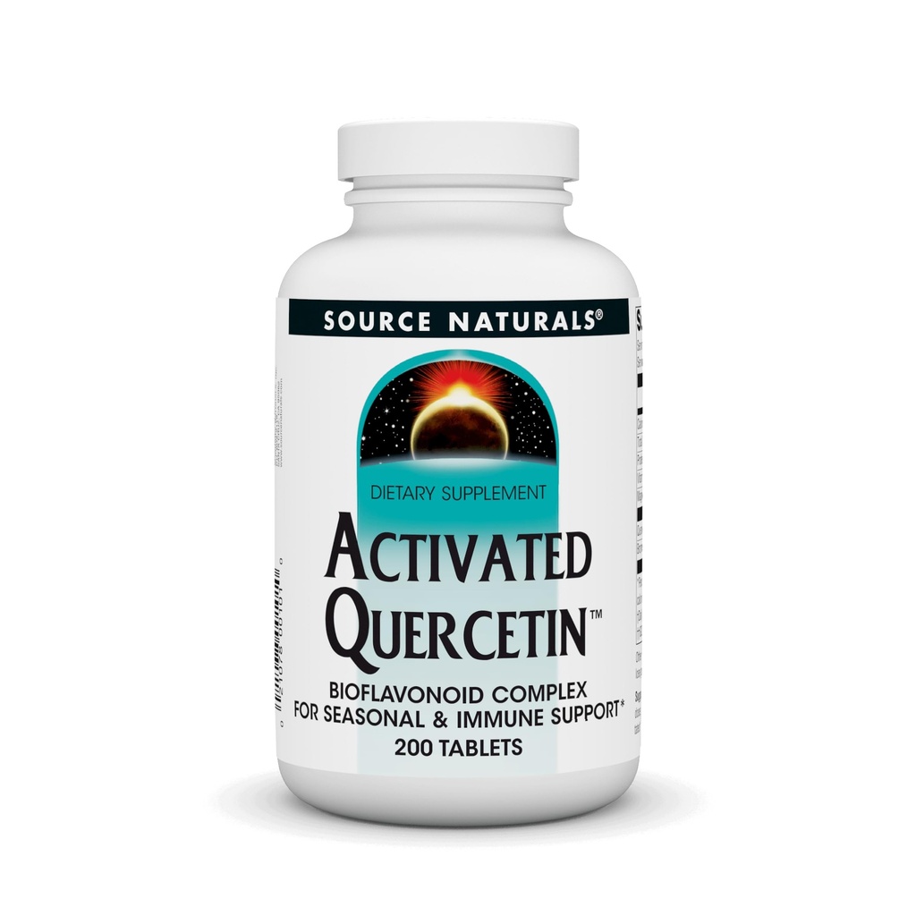 Fuente Naturales Activado Quercetina - Complejo Bioflavonoide depurado vegetal - Seasonal & Immune Defense* - 200 Vegetarin Friendly Tablets
