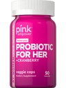 PINK Probióticos para Mujeres TENIDO Apoyo a la Salud Digestiva Capsules Plus Cranberry TEN 50 Conde TEN VENTA Vegetariano, No GMO &amp; Gluten Suplemento Gratis