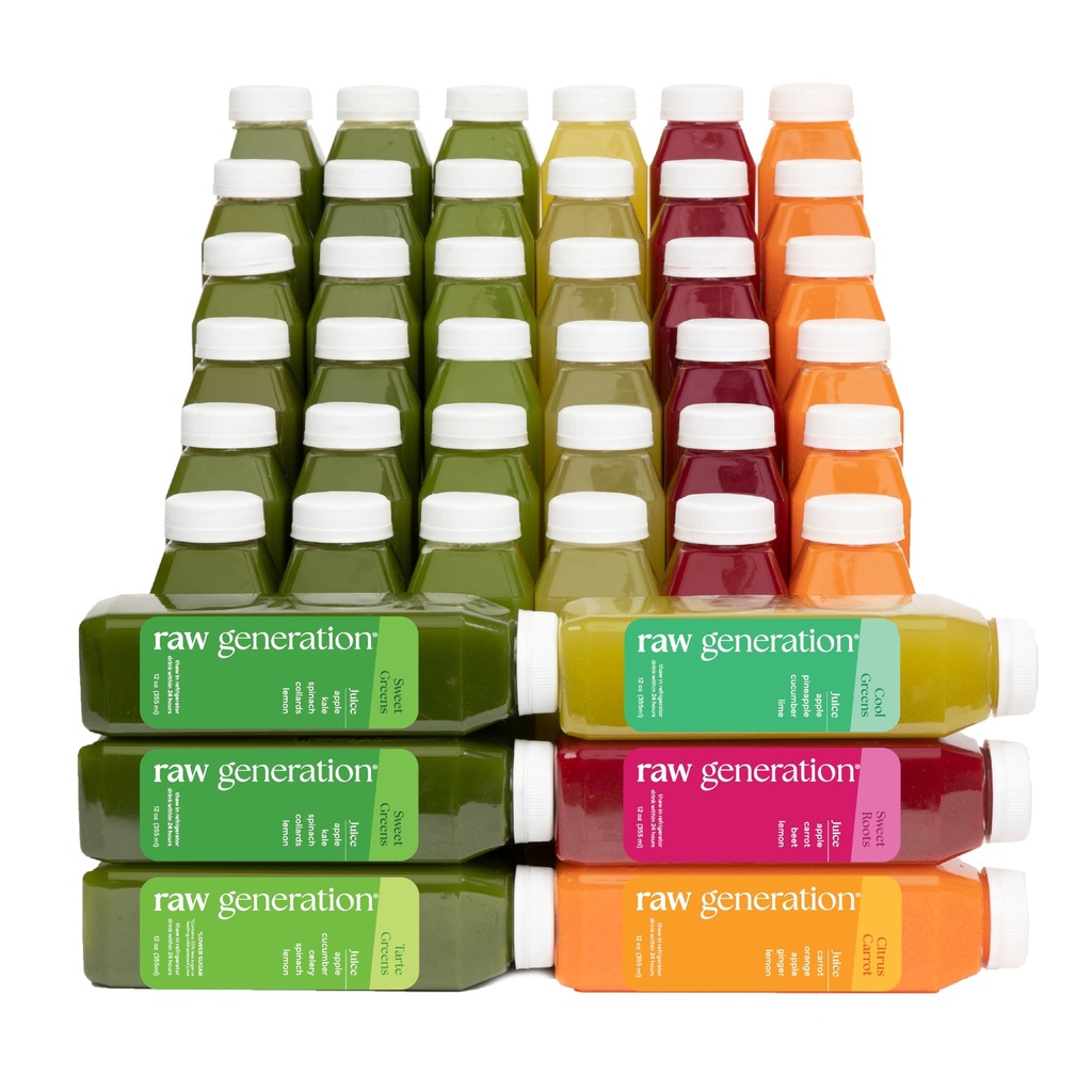 Raw Generation Skinny Cleanse – 7-Day Juice Cleanse for Weight Loss, Detox, Reduced Bloating &amp; Strengthening Energy – 42 Cold-Presed Juices to Crush Cravings &amp; Reset Your Diet