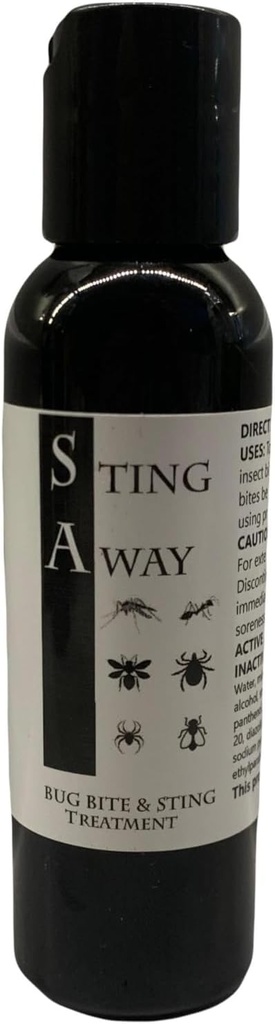 Tratamiento de bite y Sting : Dolor + Itch Relief, 2 Ounce (Pack of 1), Negro