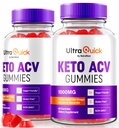 (2 Pack) Ultra Quick Keto ACV Gummies, UltraQuick Keto+ACV Soporte para pérdida de peso, Fórmula Premium Keto Plus ACV, Vinagre de sidra natural de manzana, revisiones oficiales de Gomitas (120 Gummies)