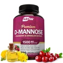 NutriFlair D-Mannose 1200mg, 120 cápsulas - con extracto de arándano y de Dandelión - Natural UTI Asistencia para la salud del tracto urinario - Best D Mannose Powder - Flush Impurities, Detox Body, para Mujeres y Hombres