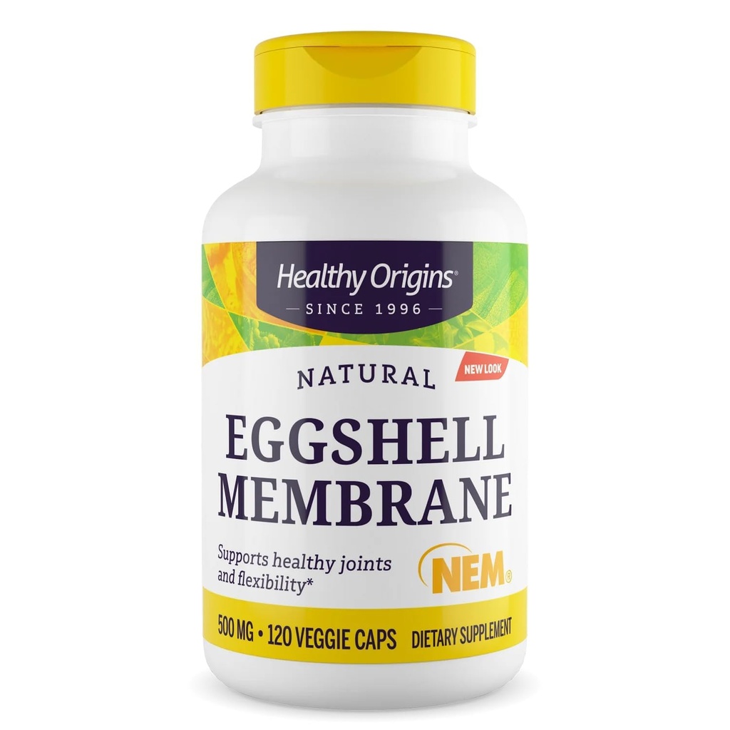 Orígenes saludables Membrana de huevo 500 mg (NEM, non-GMO, Gluten Free, Joint Support), 120 Veggie Caps