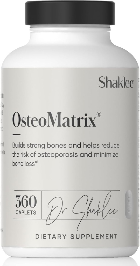 Shaklee OsteoMatrix® - Construir " Mantener huesos fuertes - 100% DV Calcio " Magnesio - Vitaminas D & K - Zinc, Manganese - Pruebas clínicas para la absorción - 360 cápsulas