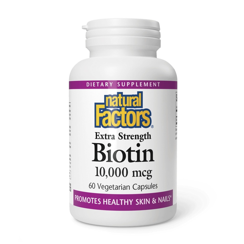 Factores naturales Biotina 10000Mcg, 60 CT