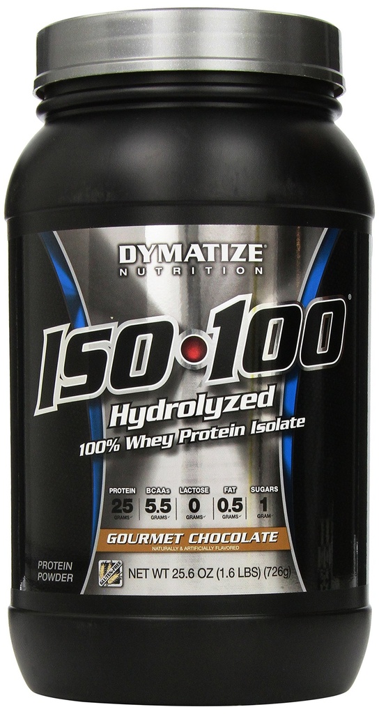 Dymatize ISO 100 Whey Protein Powder con 25g de Hidrolyzed, Chocolate, 1.6 Libra (Pack of 1), 25.6 Unce