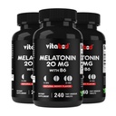 Melatonina 20 mg - 240 Tablas rápidas de disuelve - Libre de medicamentos - Sabor natural de Berry - Vegetariano, No GMO, Gluten Cuenta libre 240 (Pack of 3)