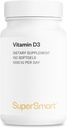 SUPERSMART - Vitamina D3 1000 UI Por día - Vitaminas para Fortalecer Huesos - Protector de Células TENIDO Sin Gluten - 150 Softgels