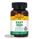 Country Life Easy Iron 25mg Capsules - Gentle Non-Constipating Ferrochel - Vegan Vitamin Supplement for Women &amp; Men - Supports Body Energy