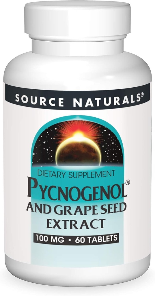Fuente Naturales Pycnogenol & Grape Seed Extract 100 mg Suplemento dietético - 60 Tablets