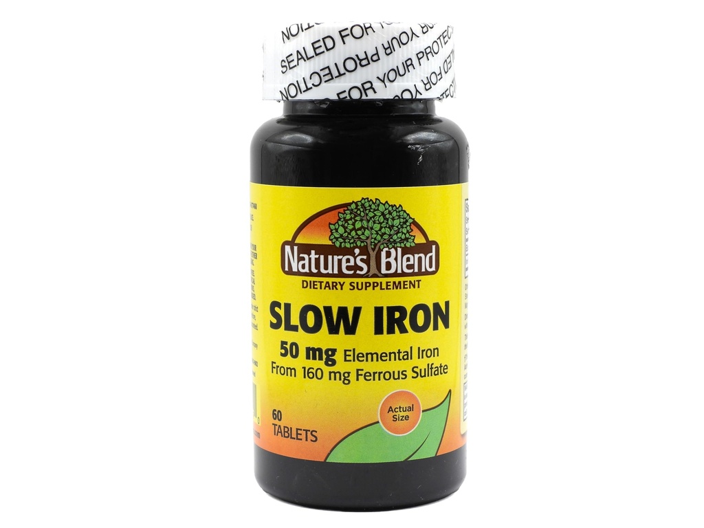 Iron lento de la naturaleza 50 mg (160 mg) Comparar con Slow Fe® 60 Tablets