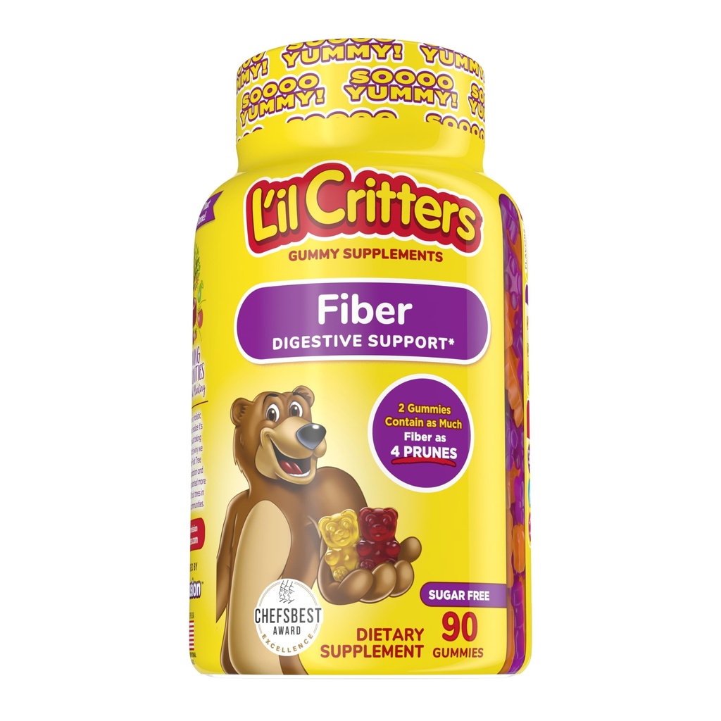 Vitafusion Fiber Well Fit Gummies, 90 Conde y L’il Critters Kids Fiber Gummies, 90 Gummies