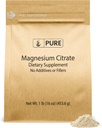 Ingredientes originales puros Citrato de magnesio (1 lb) Suplemento de magnesio, desarmado, disolves fácilmente