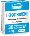 Supersmart L-Ergothioneine Suplemento 5mg por día (Antioxidante Avanzado) - 30 cápsulas vegetarianas
