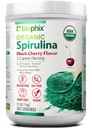 biophix Organic Spirulina Powder 2.2 lb Black Cherry Flavor - Protein-Rich Nutrient-Dense Superfood - Powerful Antioxidant - Supports Immune Health