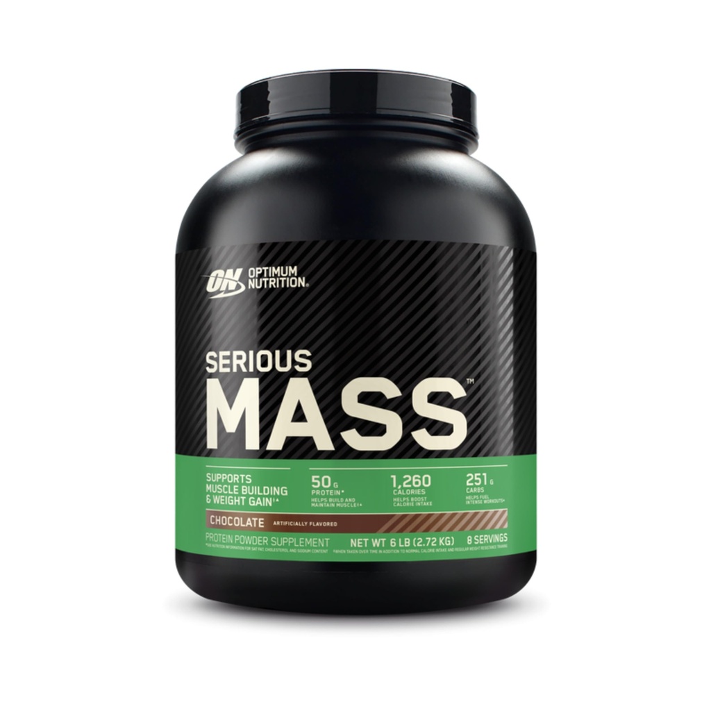 Optimum Nutrition Grave Mass, Weight Gainer Protein Powder, Mass Gainer, Vitamina C y Zinc para Immune Support, Creatine, Chocolate, 6 libras (Packaging May Vary)