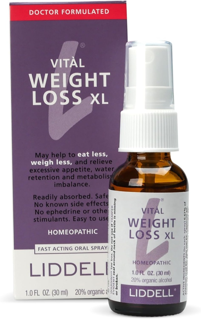 Pérdida de peso VITL XL Liddell Homeopática 1 oz Liquid