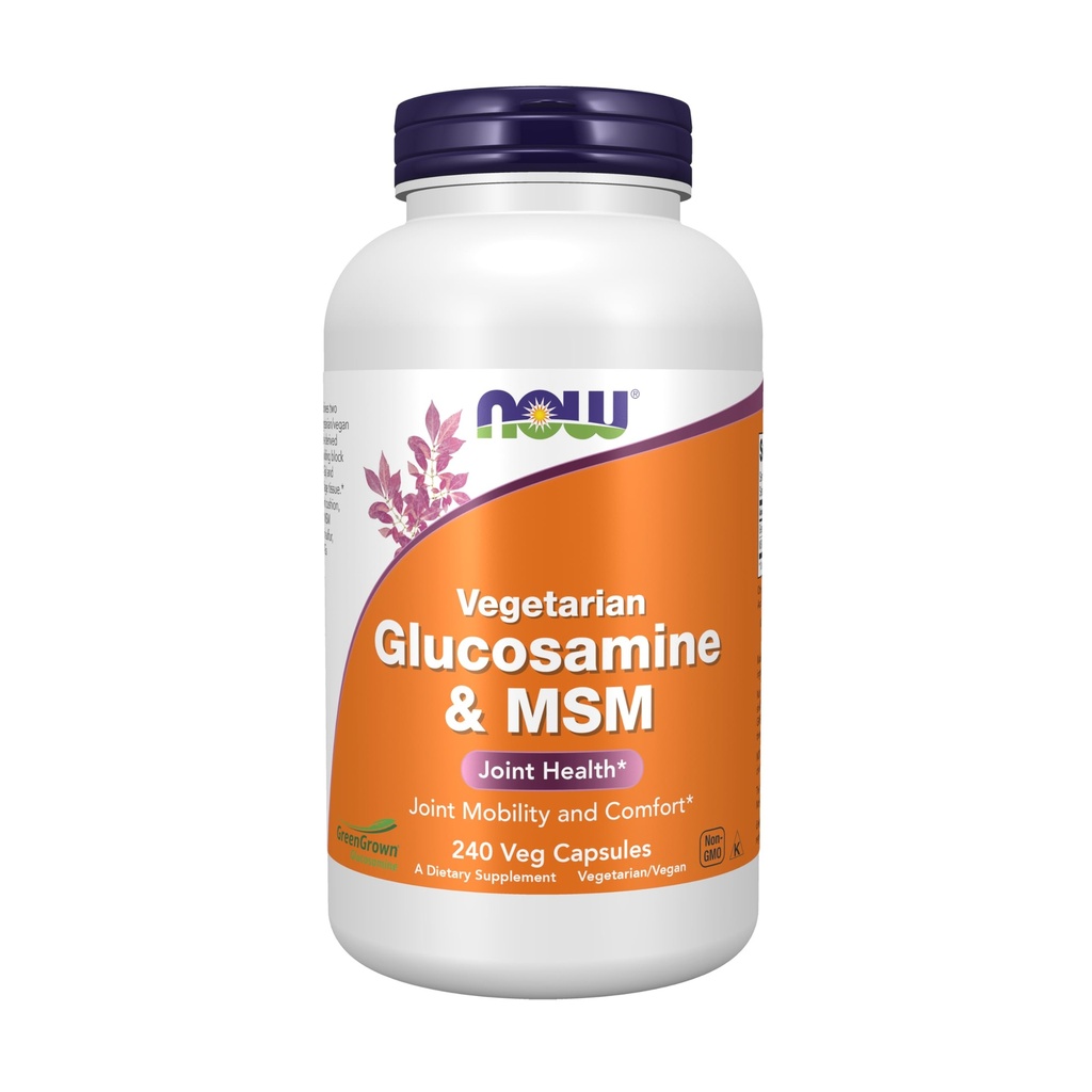 NowFoods Vegetarian Glucosamine &amp; MSM Joint Health 240 Veg Capsules